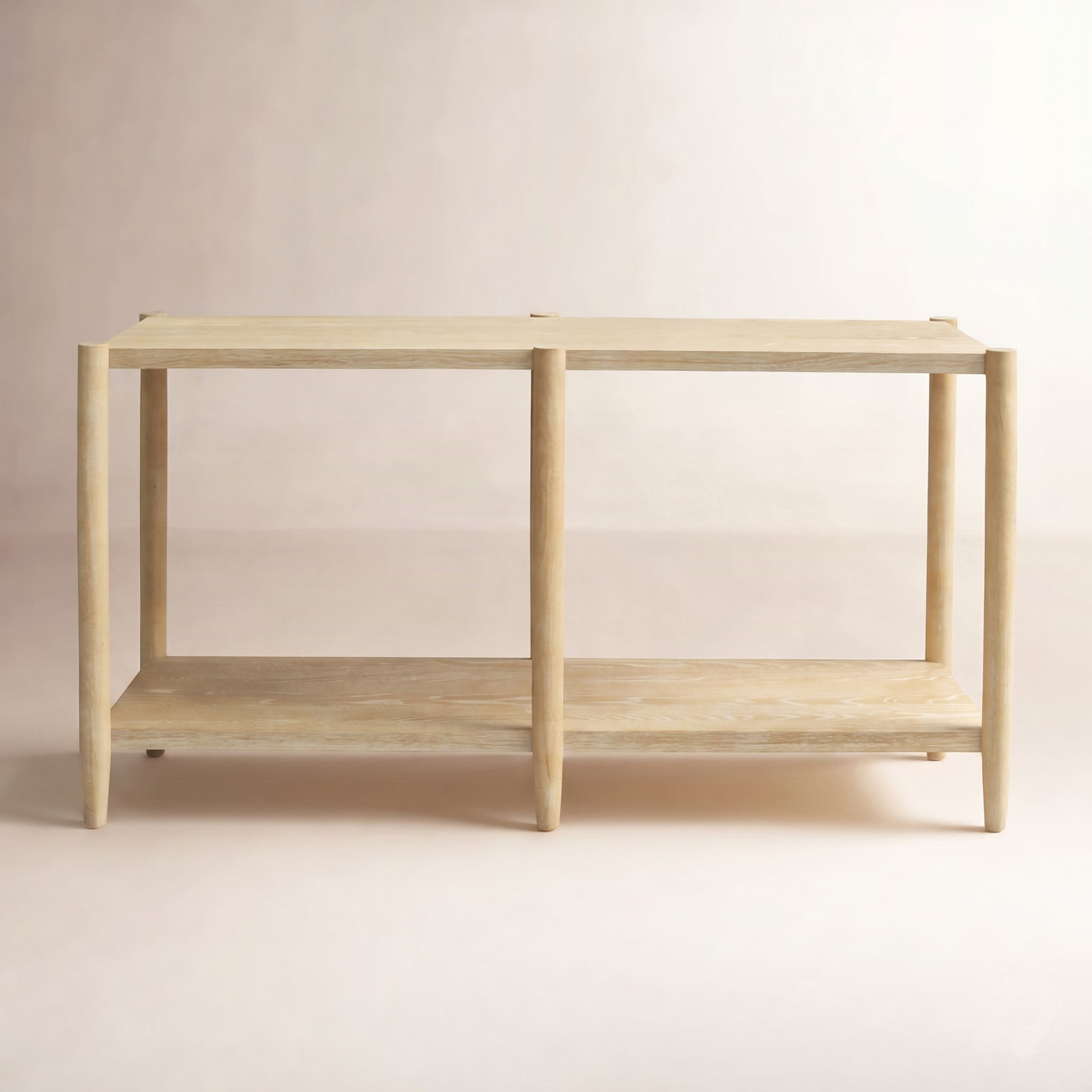 Reece 60" Console Table, Natural Wood