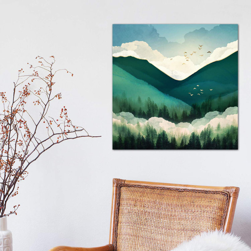Emerald Hills - Imprimé, Toile tendue, H 18 po x l 18 po x 1,5 po