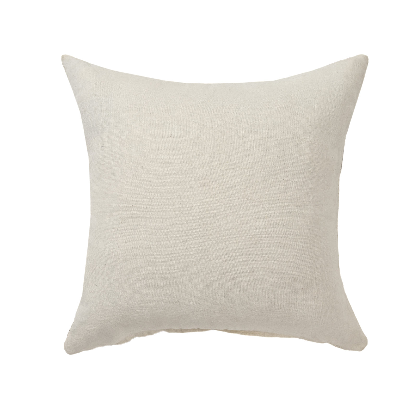 Atelier Contemporary Geometric Hand-Woven Throw Pillow, Square 24"H x 24"W, Feather, Brown/Gray/Ivory