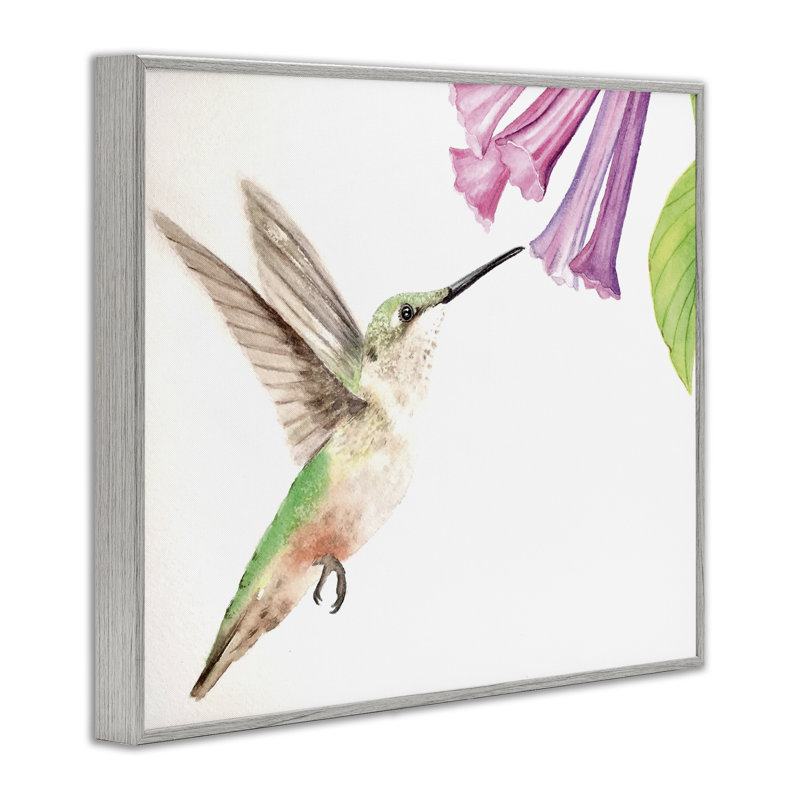 Giclée de colibri et de jacinthe des bois, design par Stephanie Fielden, Estampe numérique Farmhouse, H 11 po x l 14 po