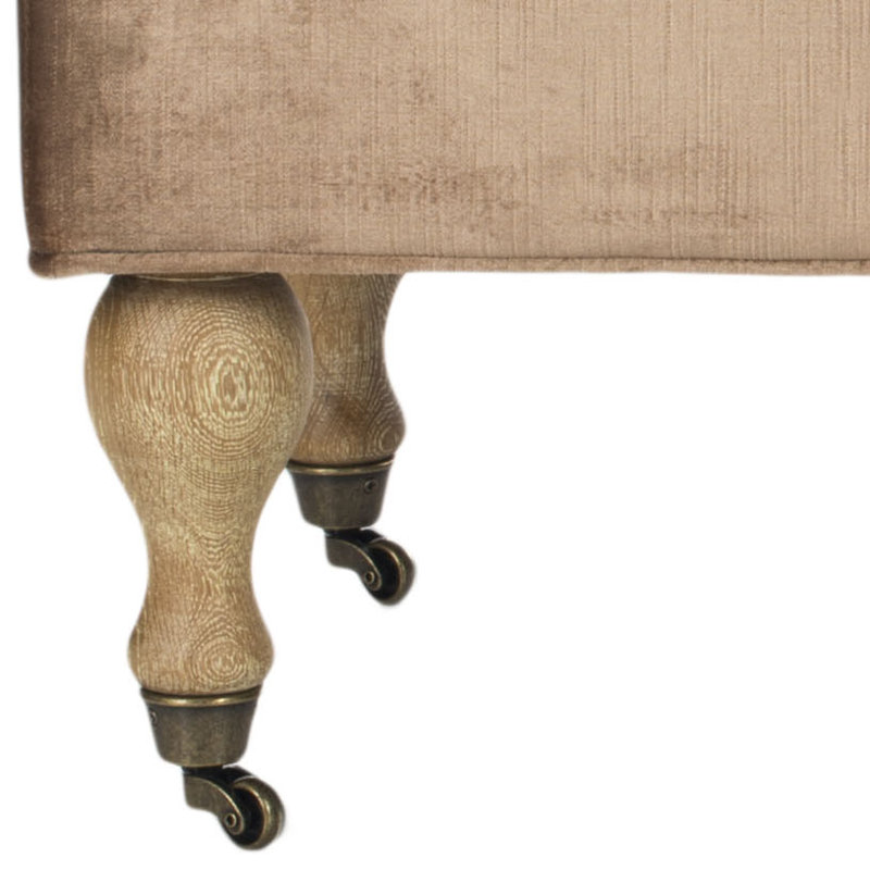 Banc rembourré Hampton, Vison brun
