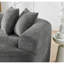 4 places courbées, design minimaliste, coussins moelleux, sièges gris foncé faciles à nettoyer, fermeture à glissière lisse dissimulée, maison-317102196-317102187