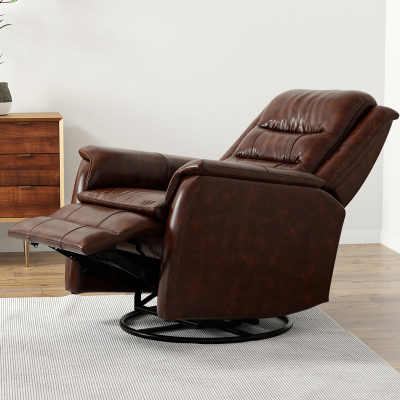 Fauteuil inclinable et oscillant Global Home avec repose-pieds manuel Cognac Brésil