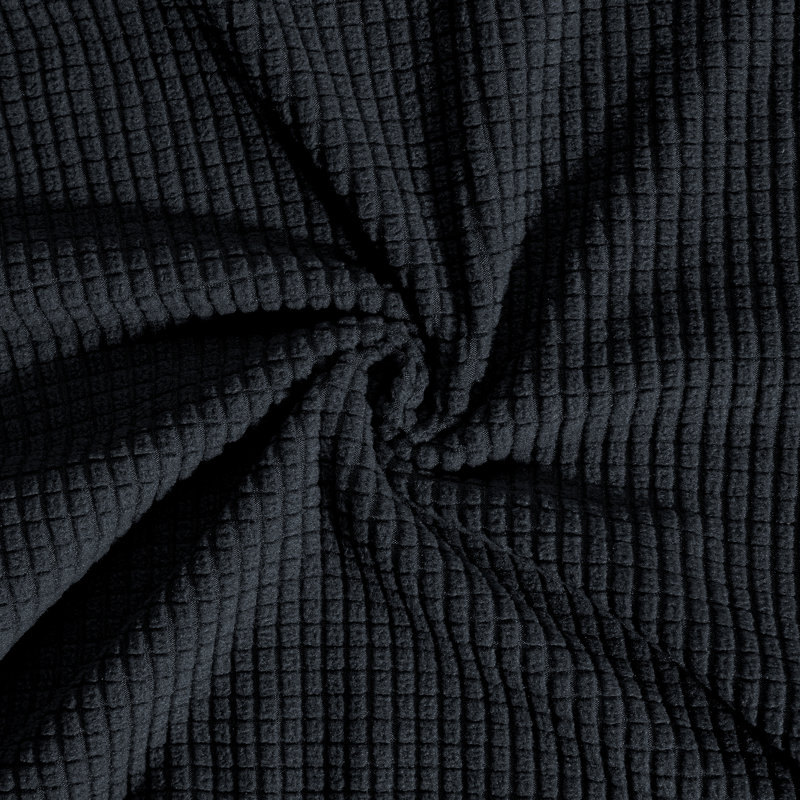 Housse pour fauteuil inclinable à coussins carrés/rectangulaires, Mélange de polyester noir