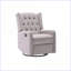 Fauteuils inclinables, fauteuil oscillant pivotant à 360 ° avec inclinaison réglable pour chambre de bébé moderne | Beige | Lin