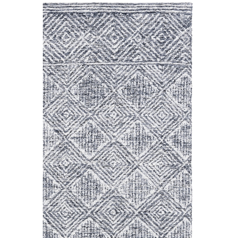 Kaitlee Hand Tufted Wool Pile Geometric Rug, Rectangle 8' x 10'