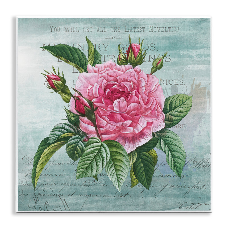 Pink Dahlia over Rustic Wall Plaque, design by Susan Arnot