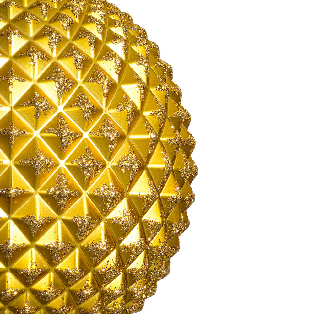 Durian Glitter Ball Ornament, Gold