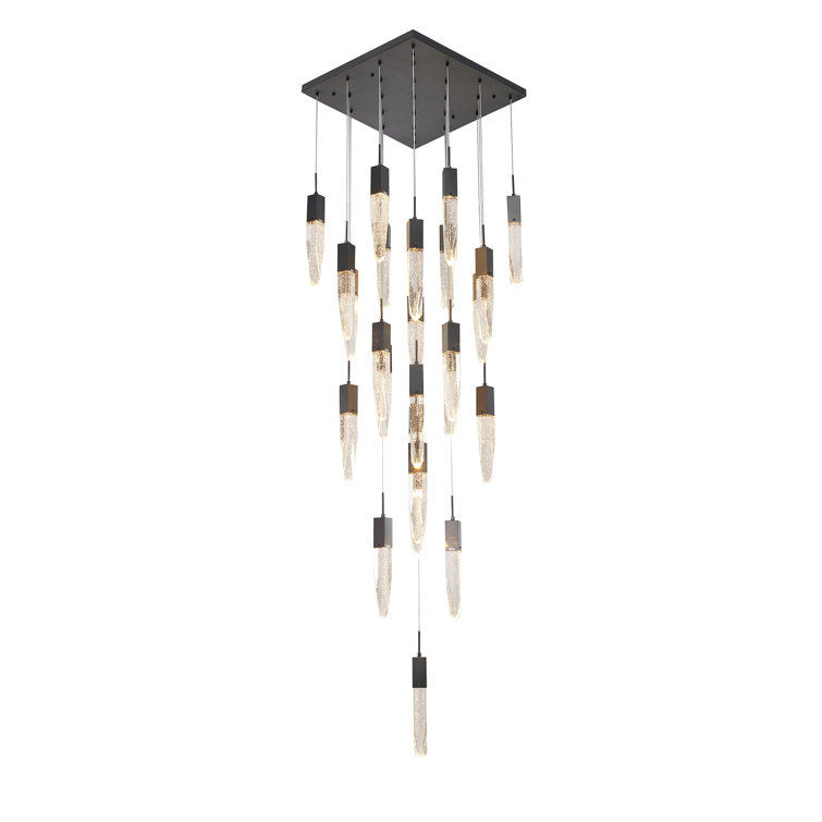 This Exquisite Chandelier Is In A Gold Finish. The Frame Is Made Out Of Metal, And It Comes With Hanging Clear Iceberg Bubble Crystals. You Can Create A Timeless Feel While Using Modern Forms.