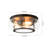 3 - Light Clear Seed Glass Dome Bowl Flush Mount