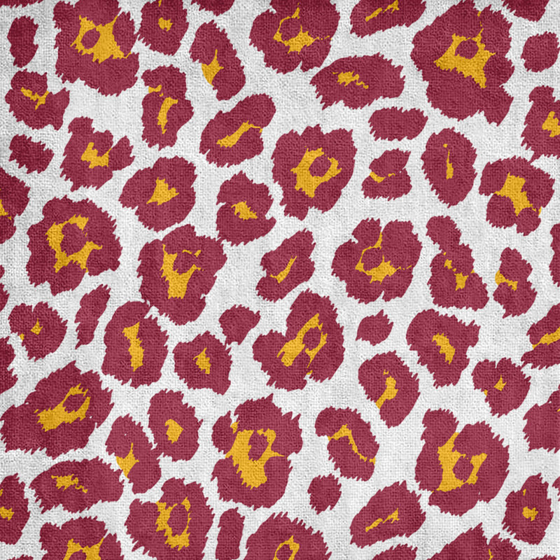 Serviette de bain Lucida, Blanc / jaune / rouge, Mélange polyester-coton