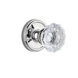 Grandeur Georgetown Rosette Privacy with Fontainebleau Crystal Door Knob