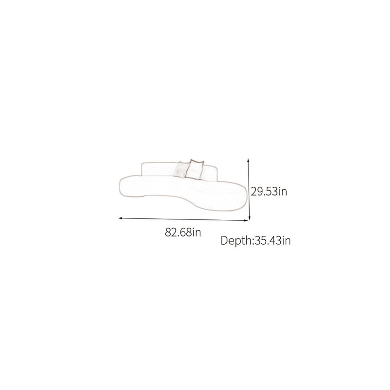 ins wind arc sofa coffee table combination, 29.53" H x 82.68" W x 35.43" D