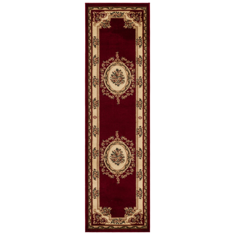 Frasher Performance Oriental Rug, Runner 2'3" x 8', Red/Ivory
