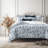 Bronte Cornflower Blue Cotton Duvet Cover Set-110400248