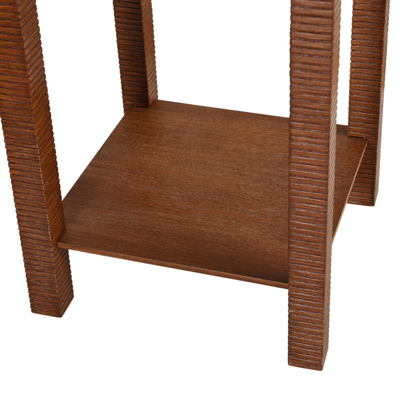 Norman Wyatt Home - Support pour plante fougère - H 30 po - Gris ciment et cerise zébrée, 30 po de hauteur