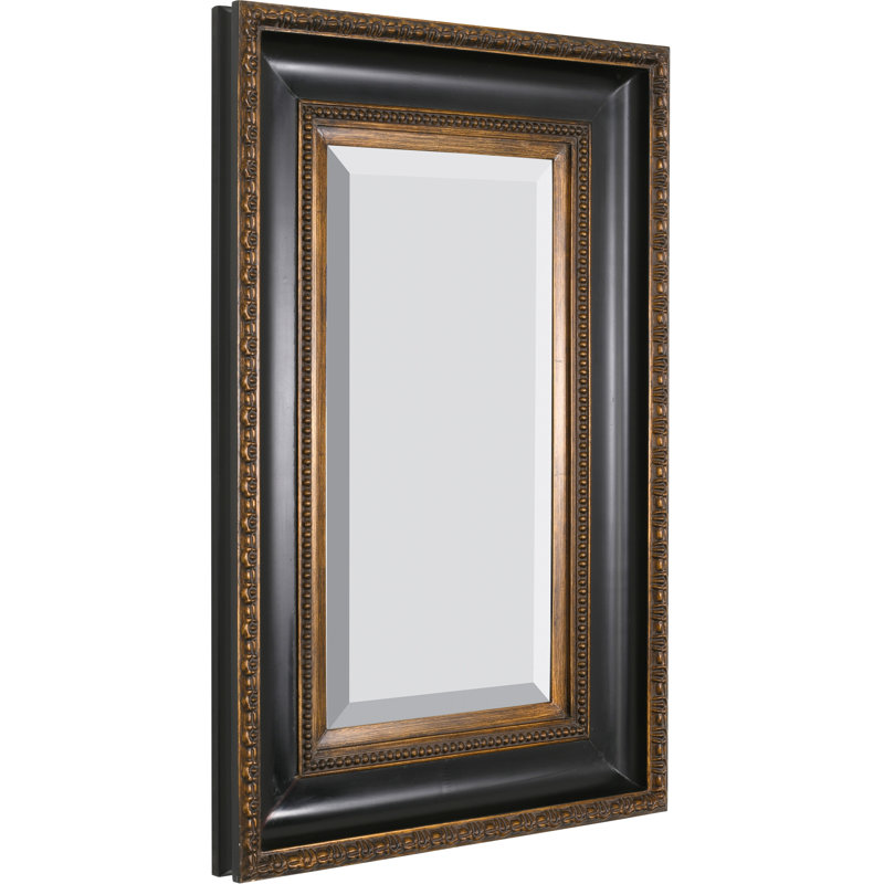Miroir Classic Contour 58X70GD, Brun foncé / or noir, 34 po x 22 po
