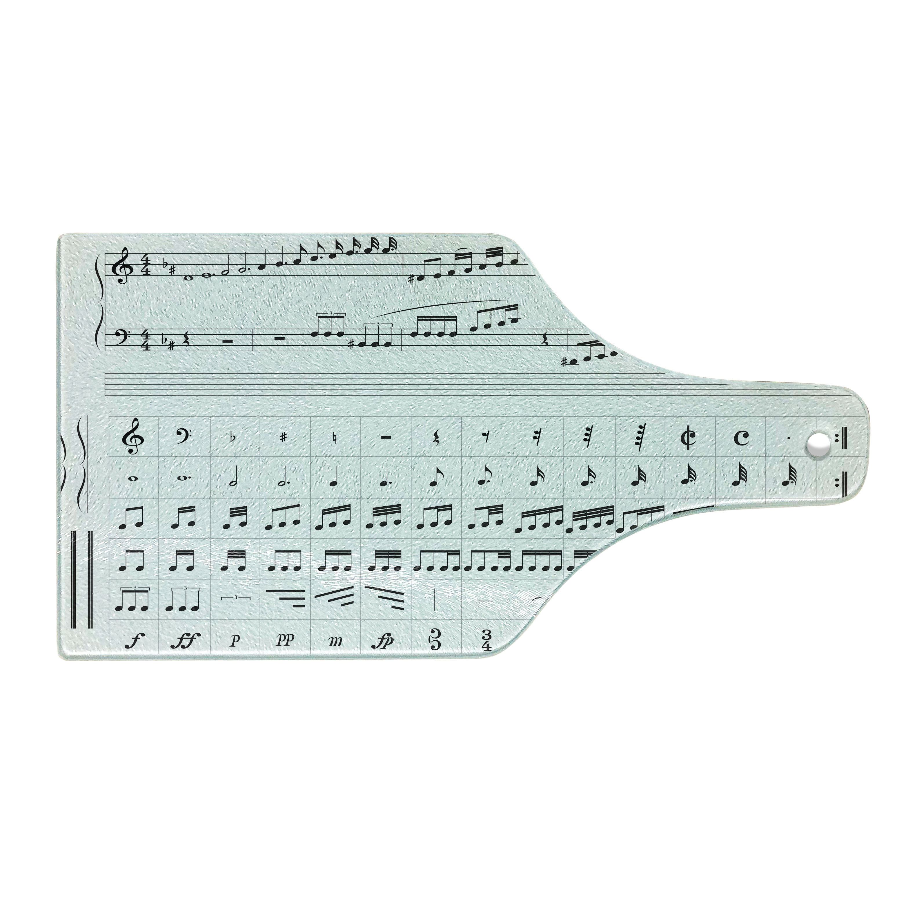 Music Note Rod East Urban Home Glass Music Note Cutting Board | Wayfair