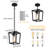 1 - Light Lantern Kitchen Island Pendant Lights with Clear Glass Shade