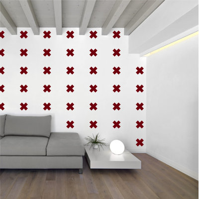 Décalcomanie murale à motifs croisés suisses