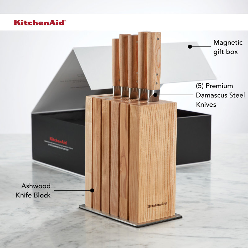 KitchenAid Premium 6 Piece Wood Block Set