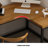 Solid Wood L-shaped Desk with Metal Base-283691515