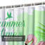 FlamingoPalm Tropical Watercolor Leaves Shower Curtain with 12 Hooks-2112670154