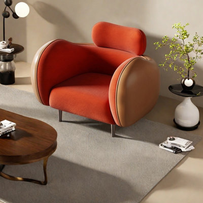Comfortable sponge solid wood leisure chair