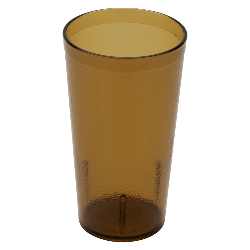 GET Gobelets de restaurant en plastique robustes, Brun, 16 oz