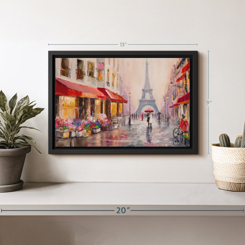 «Rainy Paris, reproduction sur toile», H 9 po x l 13 po