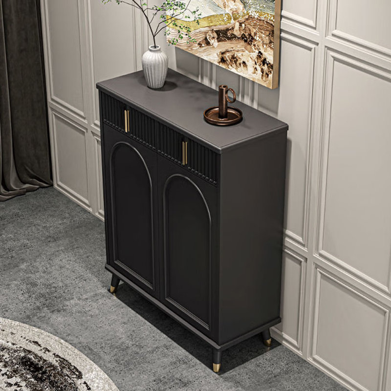 Rangement à chaussures romantique de style français, 40.16" H x 31.5" W x 13.39" D, Noir