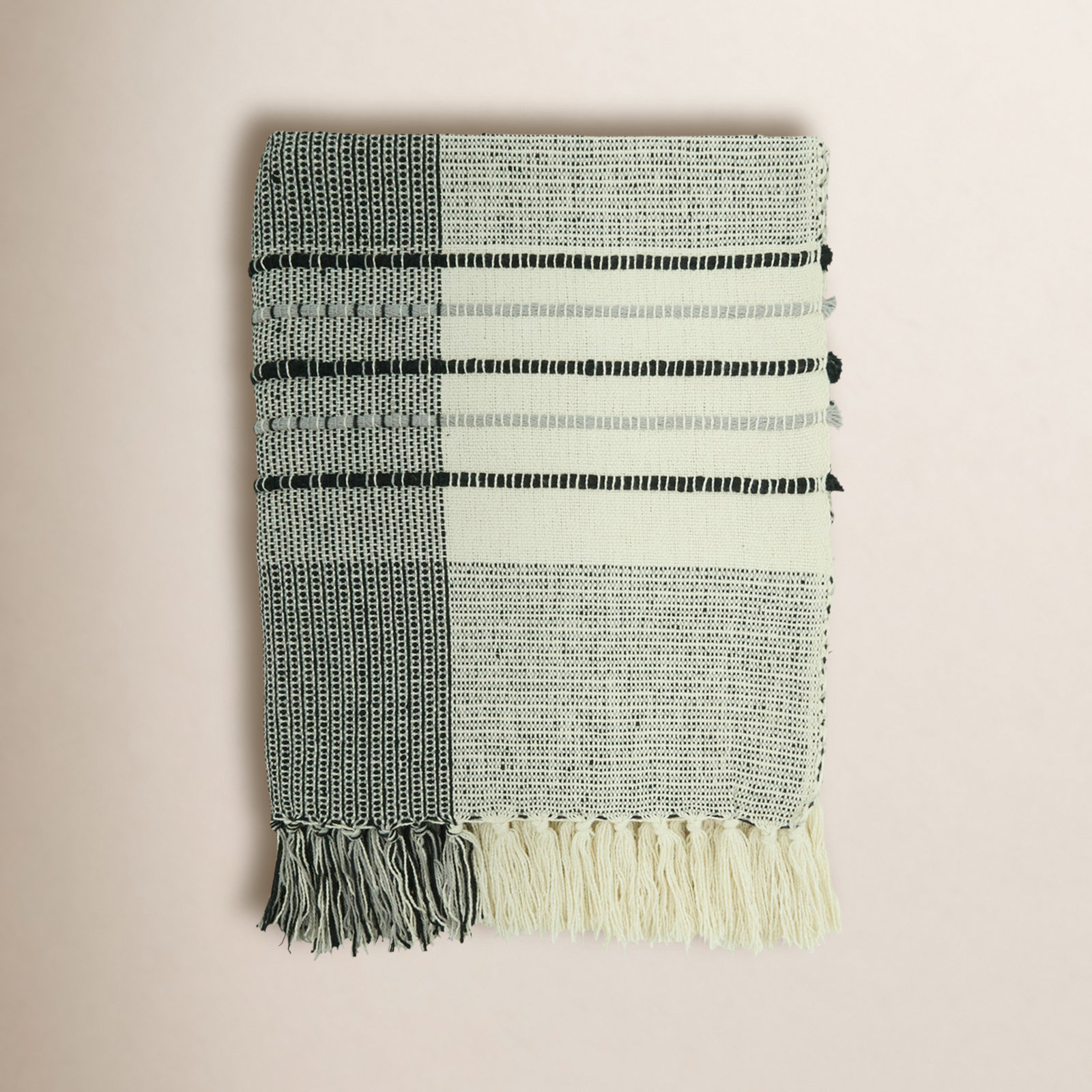 Sevan Collection Cotton Hand Woven Throw Blanket