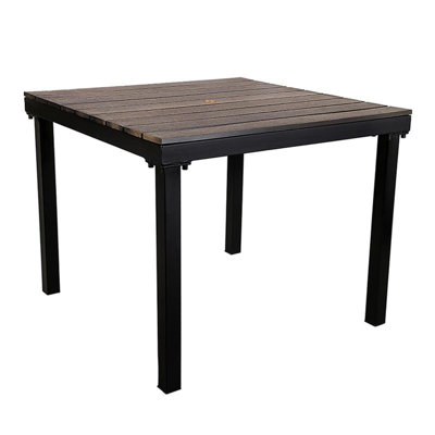 Table intérieure / extérieure en acier 36 po x 36 po avec trou pour parasol 1,5 po