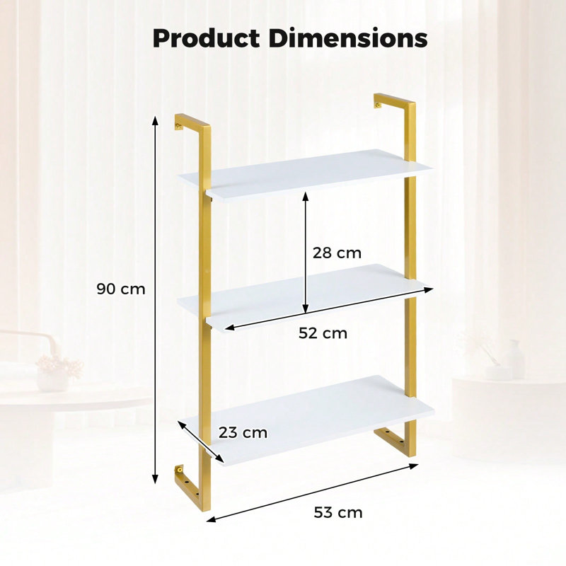 90cm H x 53cm W Metal Bookcase