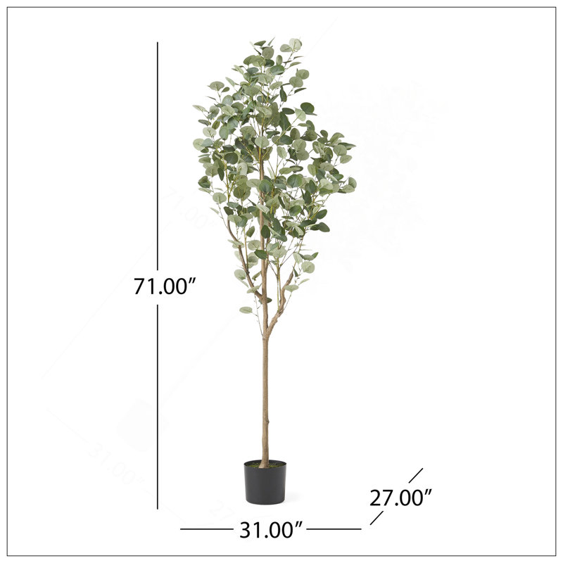 Arbre artificiel eucalyptus artificiel, H 71 po x l 31 po x P 27 po