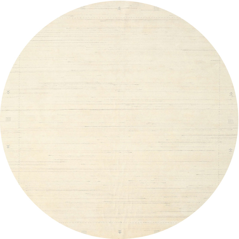 Surface beige contemporaine tapis, Rond 3 pi