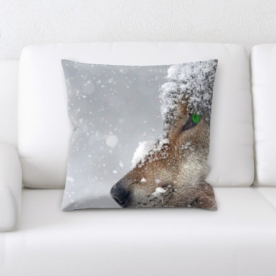 Coussin St. Mark's Place Wolf in a Snow