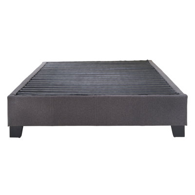 Modern Contempo King Does Not Apply Bed Platform Base, Charcoal Grey