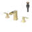 Waterfall 8 In. Widespread Double Handle Stainless Steel Bathroom Faucet-103539577
