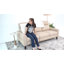 Canapé inclinable moderne en cuir Mid-Century de 78,7 po Rahim avec repose-pieds réglable-87020738