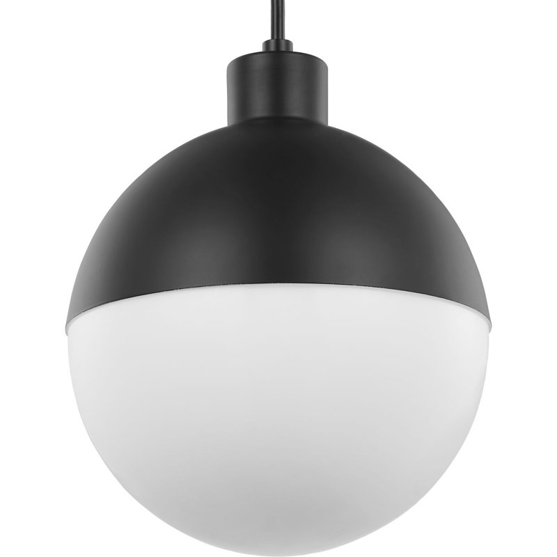 Luminaire suspendu sphère 1 lumière Chris, Noir, H 9,75 po x l 8 po x P 8 po