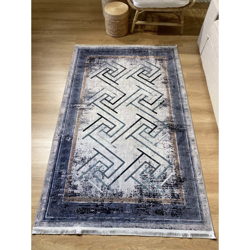 Tapis Kalkedon avec envers antidérapant, Rectangle 6 pi 7 po x 9 pi 7 po