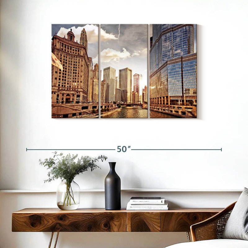 Rorry Chicago Riverwalk, 24" H x 38" W
