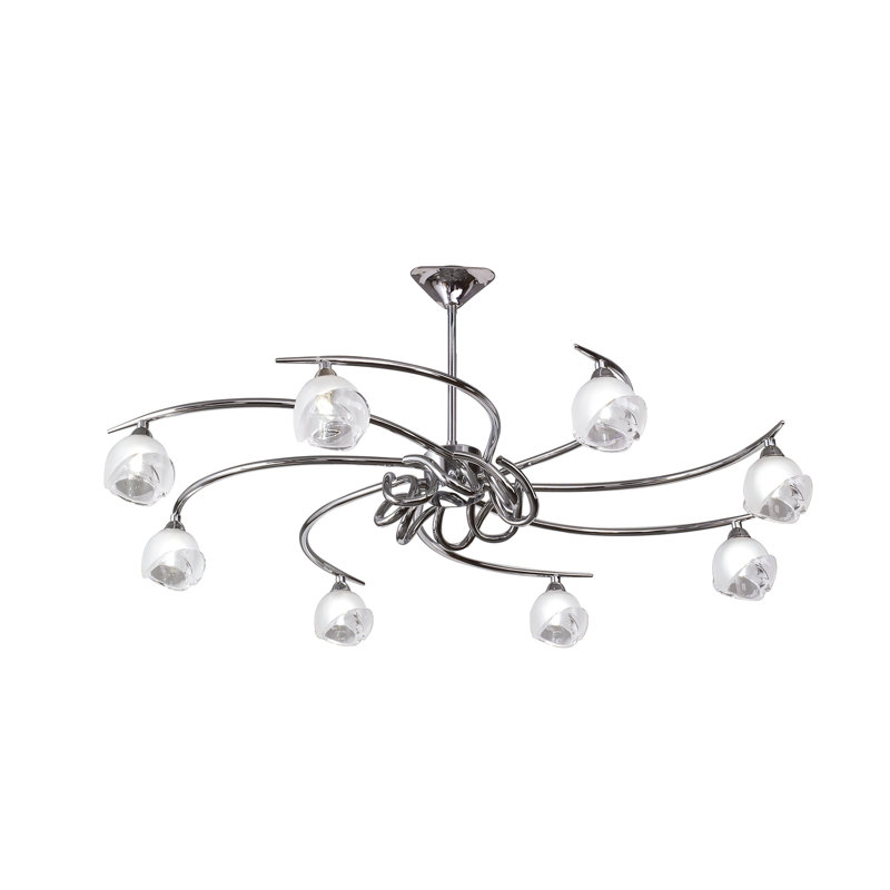 Swasey 8 - Light Drum Chandelier, Polished Chrome