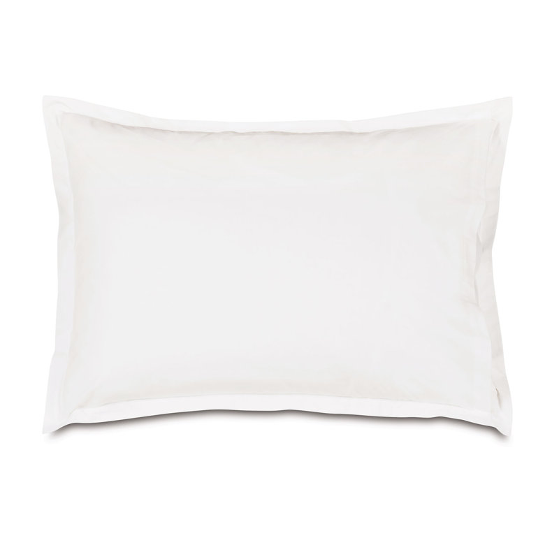 Enzo 100% Cotton Pillow Sham, White/Ocean, Queen
