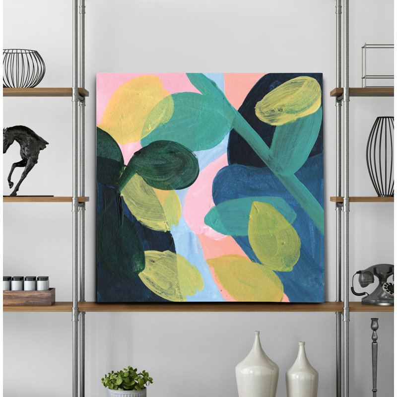 « mai branches i », peinture, H 10 po x l 10 po x P 1,5 po, Toile tendue