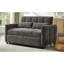 Lit gris avec support et fonction de charge réglable 52,8 po, 3 ports, 2 coussins lombaires, style-661410885