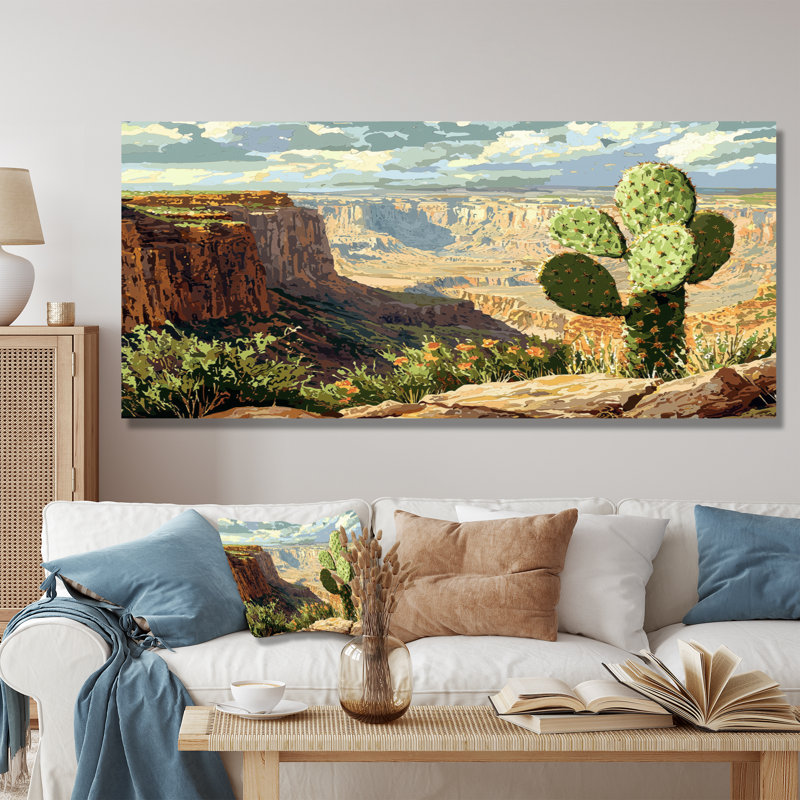 Izavier - Floral Wall Art, H 28 po x l 60 po, Toile tendue, Ne s’applique pas