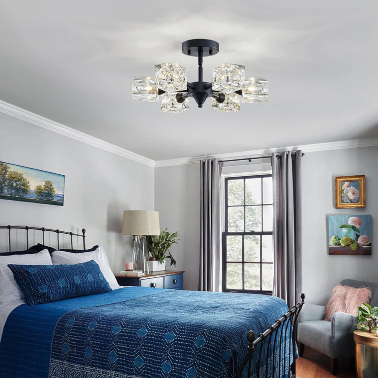 Agle Glass LED Semi Flush Mount