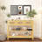 43.3" Sofa/Console Table - With 3 Top Drawers And 2 Open Shelves, Farmhouse Style-179112221
